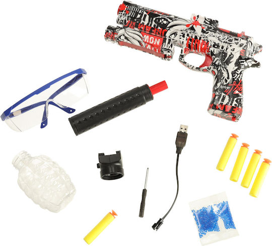 Toy Pistol Silencer Zola 550 Gel Balls 7-8 Mm 5 Foam Bullets Burst Firing Usb Charger Sa