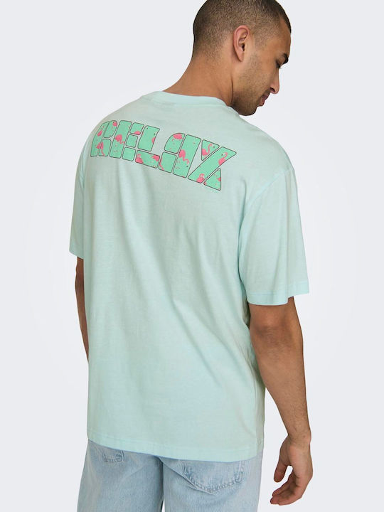 Only & Sons Men's T-shirt Turquoise