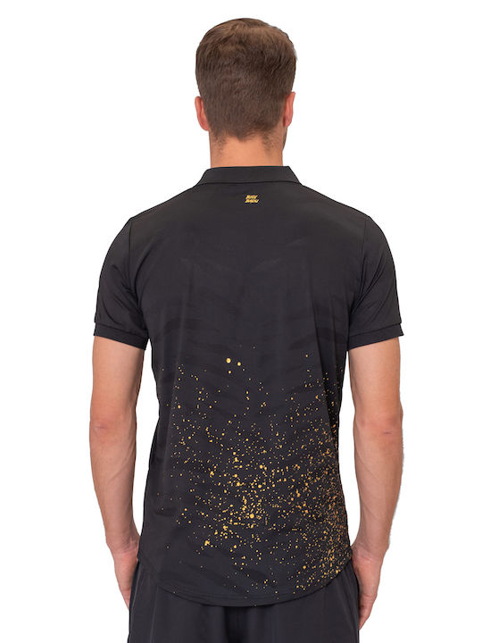 Bidi Badu Bluza Bărbătească Polo Black / Gold