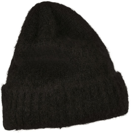 Beanie Unisex Beanie with Rib Knit in Black color