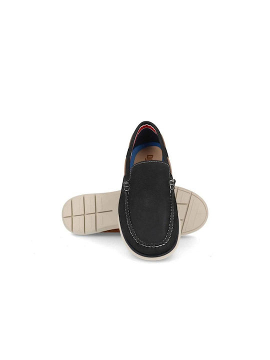 Dj.Santa Men's Leather Moccasins Blue