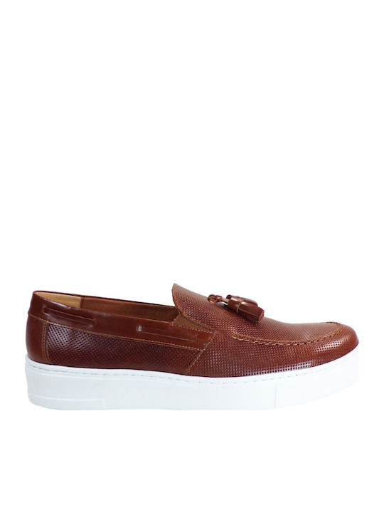 Men's Leather Moccasins Tabac Brown