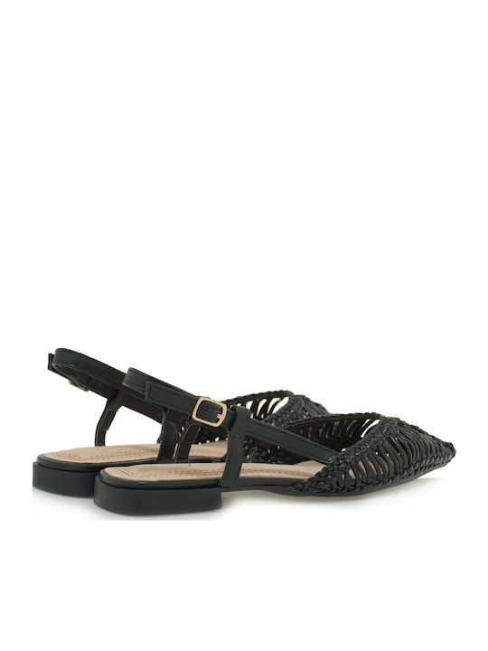 Synthetic Leather Ballerinas Black