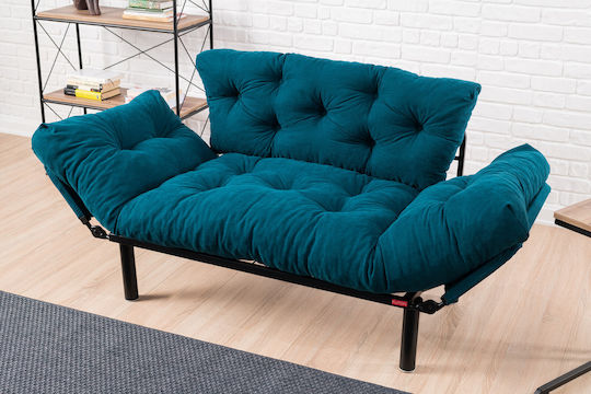Doppelsitzer Sofa Petrol Blau 155x70x85cm
