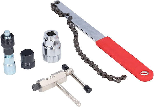 Bicycle Repair Tool Set Zola 5 Pieces Silver