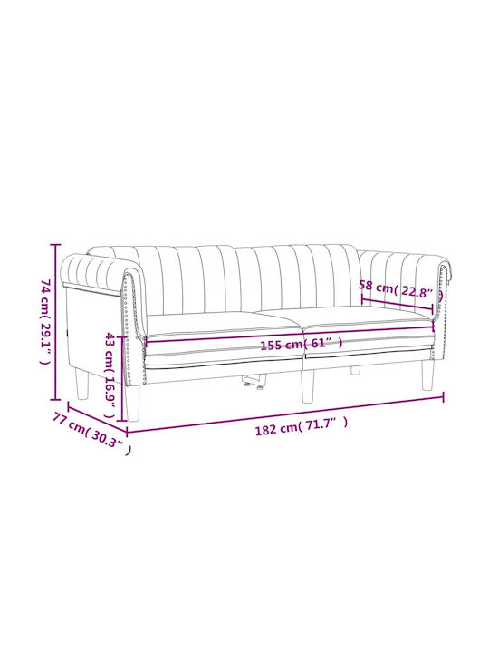 Living Room Furniture Set 2 sofas Pink