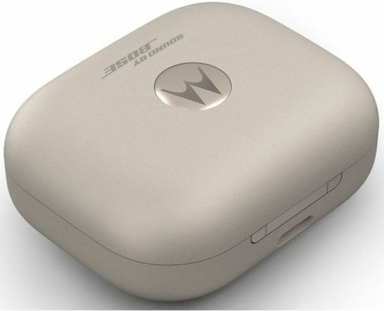 Motorola Buds Plus Sound by Bose Bluetooth хендсфри Слушалки с Устойчивост на Пот и Кутийка за Зареждане Beach Sand