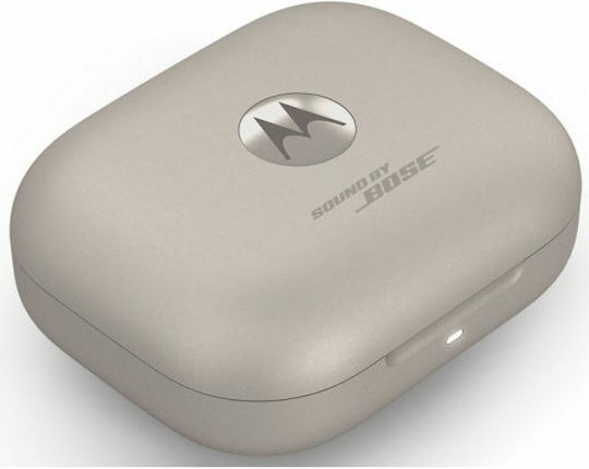 Motorola Buds Plus Sound by Bose Bluetooth хендсфри Слушалки с Устойчивост на Пот и Кутийка за Зареждане Beach Sand
