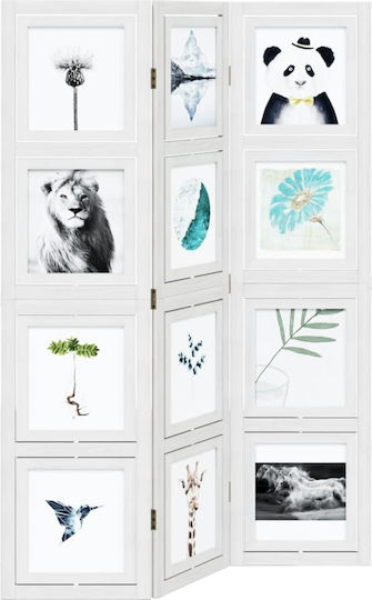 vidaXL Decorative Room Divider Wooden with 3 Panels 105x160cm