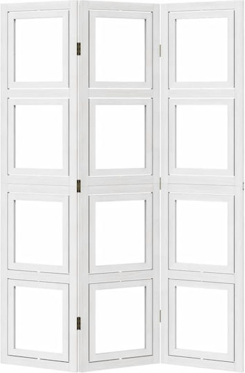 vidaXL Decorative Room Divider Wooden with 3 Panels 105x160cm