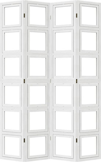 vidaXL Διακοσμητικό Παραβάν Ξύλινο με 4 Φύλλα 140x220cm