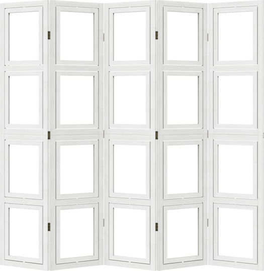 vidaXL Διακοσμητικό Παραβάν Ξύλινο με 5 Φύλλα 175x180cm