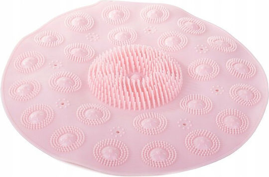 Rutschfeste Duschmatte Fuß Füße mit Saugnäpfen Rosa 2x37εκ.