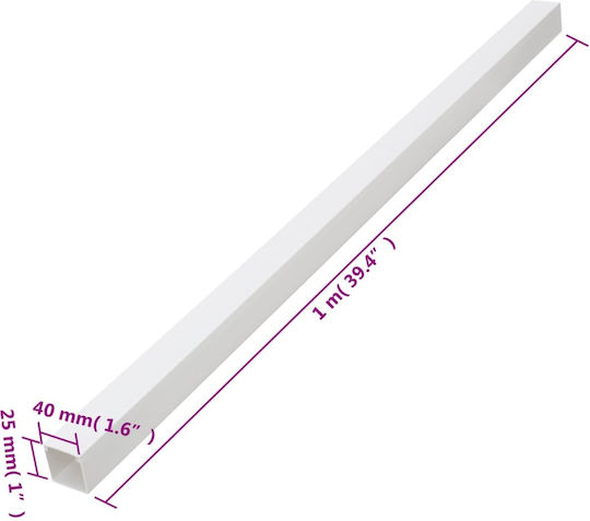Vidaxl Cable Channel 40 X 25 mm 30 m PVC