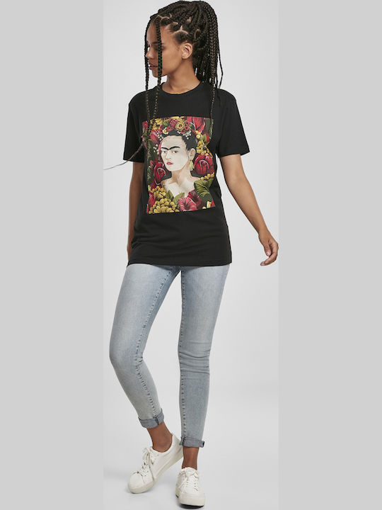 Merchcode Frida Kahlo Portrait T-shirt Frida Kahlo Schwarz Baumwolle