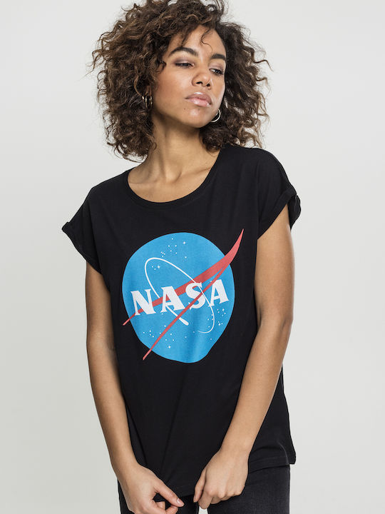 Miss Tee Nasa Tricou Negru Bumbac