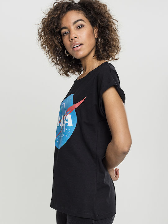 Miss Tee Nasa T-shirt Μαύρο Βαμβακερό