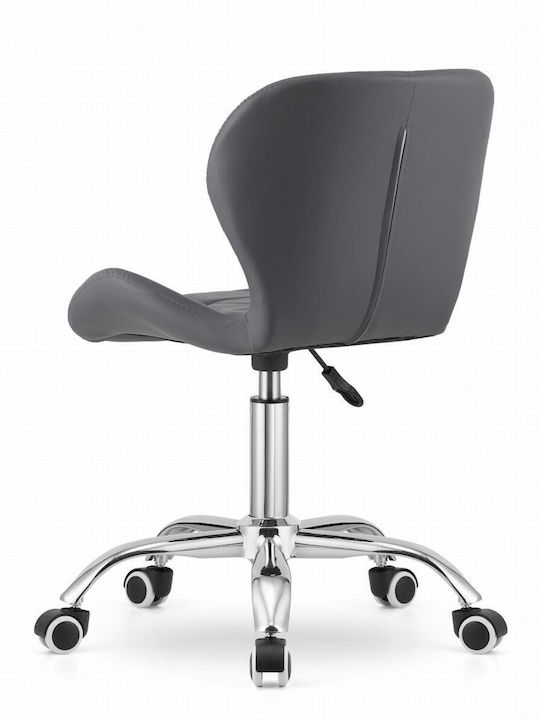 Rotativă Scaun Vizitator cu Roți în Culoare Gri 47.5x55.5x84.5cm 1buc