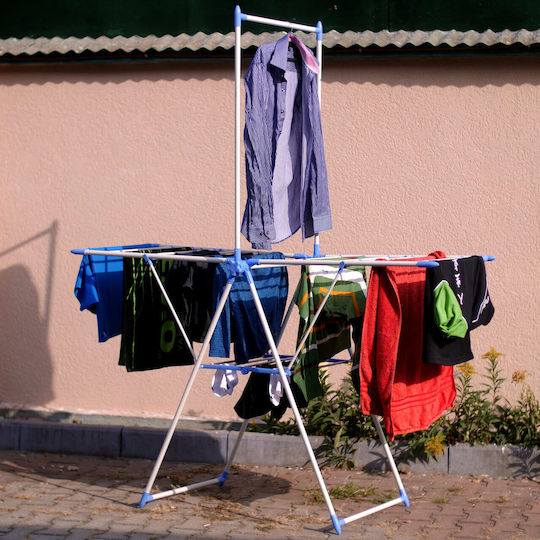 Strend Pro Folding Floor Clothes Drying Rack with Hanging Length 11m
