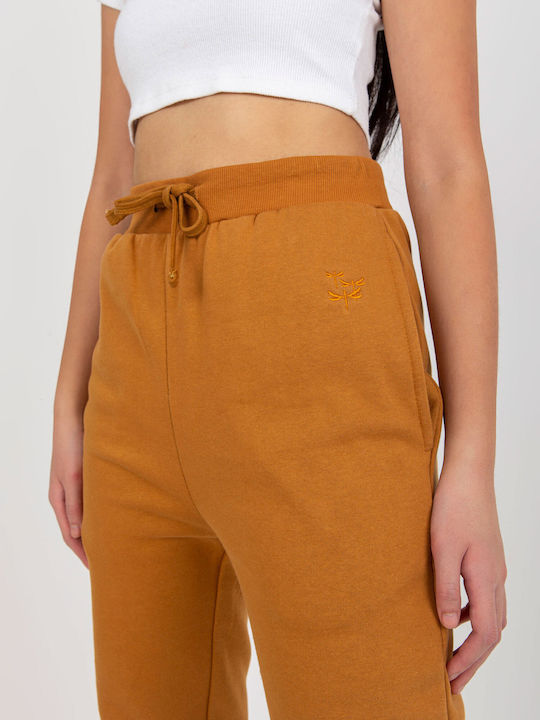 Mayflies Talie înaltă Pantaloni de trening pentru femei Light Brown