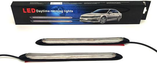Ορθογώνιο Φως Ημέρας Αυτοκινήτου LED Ford Flex Volkswagen Up 23cm με Λευκό Φωτισμό 1τμχ