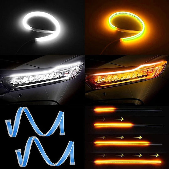 Rechteck Tagfahrleuchten Auto LED 60cm mit Weiß Beleuchtung 1Stück