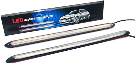 Rectangular Lămpi de funcționare pe timp de zi Auto LED Ford Flexibil Volkswagen Sus 35cm cu Alb Iluminare 1buc