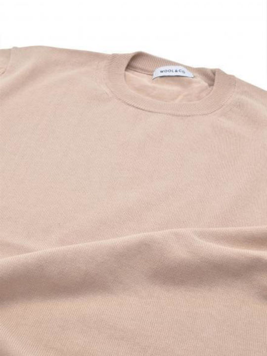 Wool & Co Men's Short Sleeve T-shirt Beige