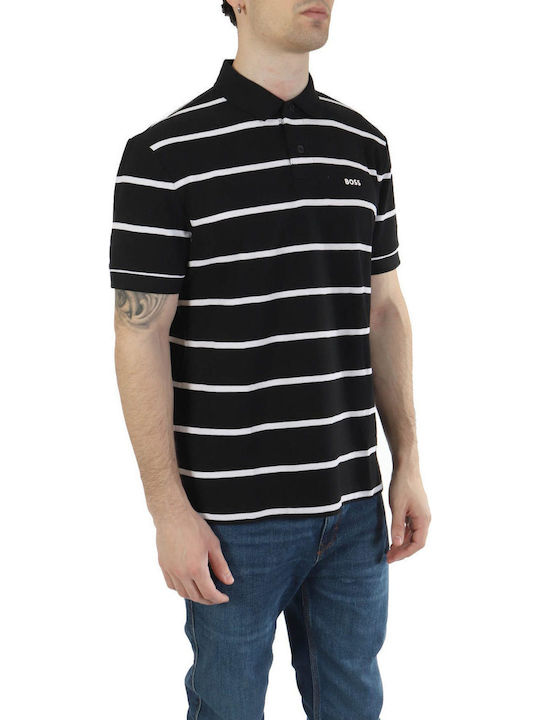 Polo Bluza Cu Mâneci Scurte Neagră