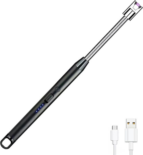 Brichetă Electric cu Flacără de Tip Plasma în culoarea Negru