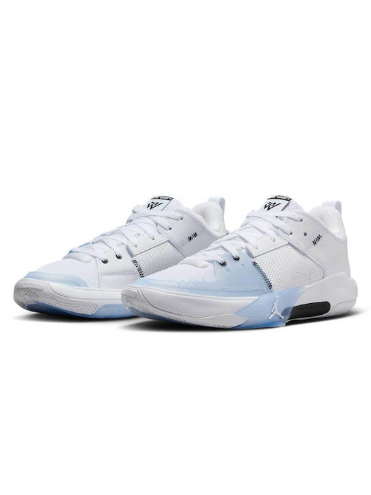 Jordan One Take 5 Low Basketball Shoes White / Arctic Punch / Black