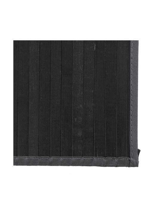 vidaXL Rutschfest Teppich Rechteckig Synthetisch,Polyester/Cotton/Leather Black