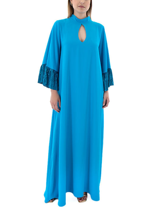 C. Manolo Maxi Dress Light Blue