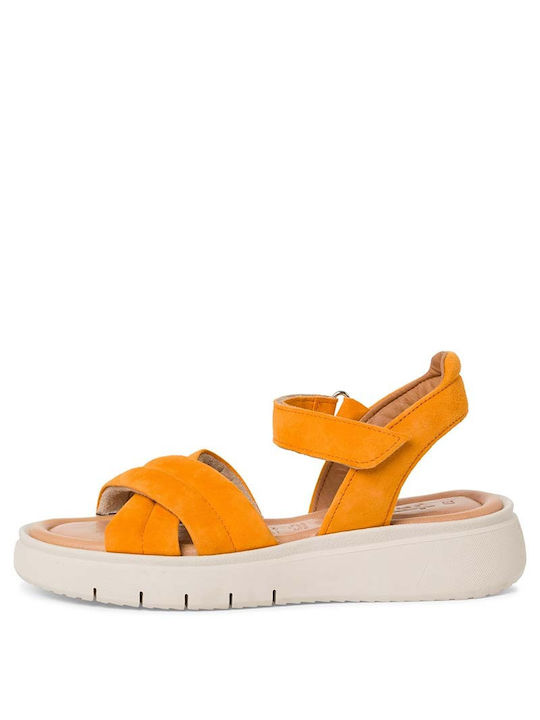 Tamaris Leather Women's Sandals Orange