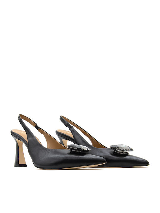 Leather Black High Heels