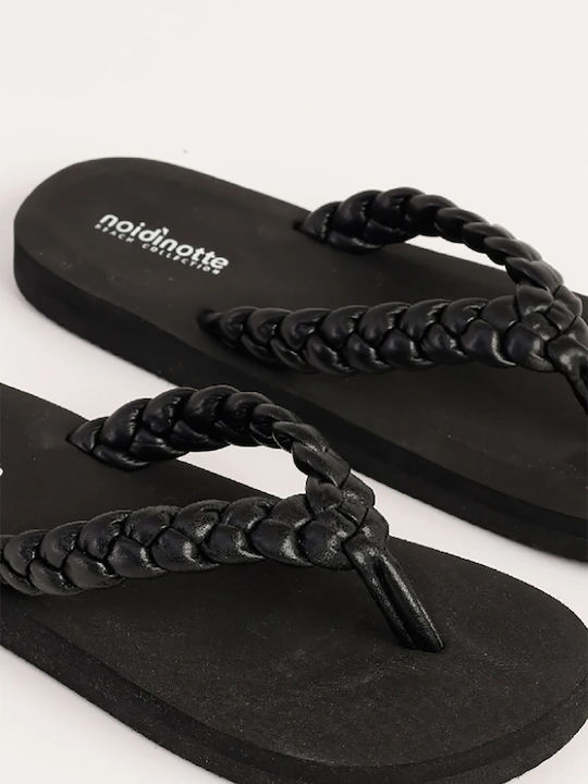 Noidinotte Women's Flip Flops Black