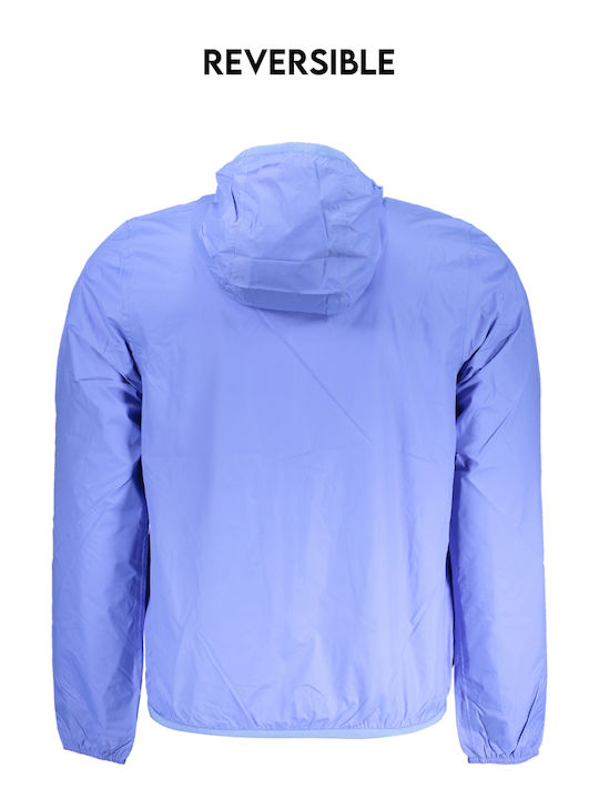 K-Way Herren Jacke Lässig Wasserdicht Blue