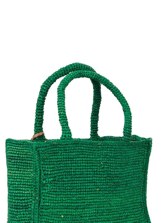 Manebi Leather Women's Bag Shopper Green