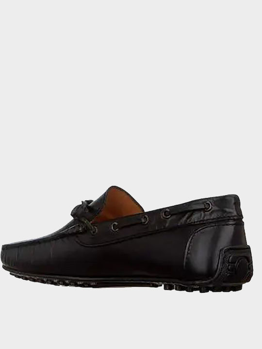 Leder Herren Mokassins in Schwarz Farbe