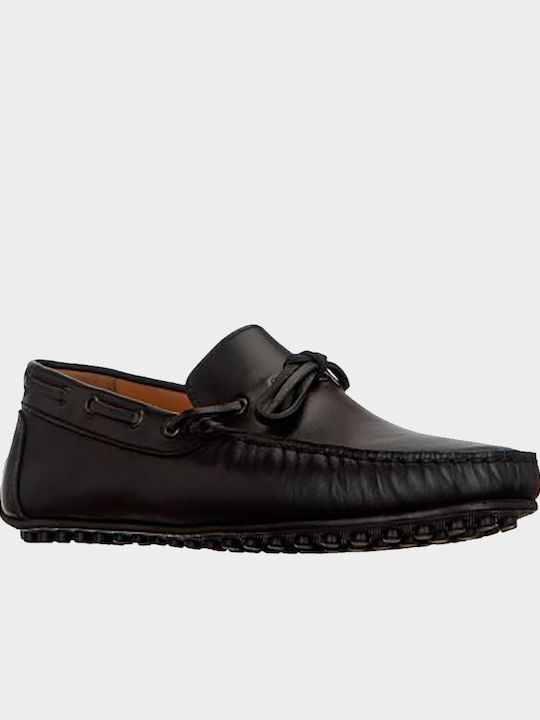Leder Herren Mokassins in Schwarz Farbe