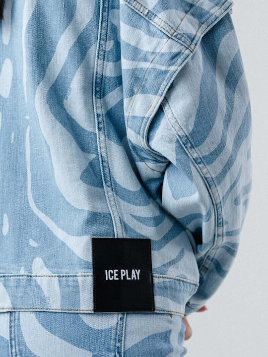 Women's Short Sports Jacket for Winter Blue