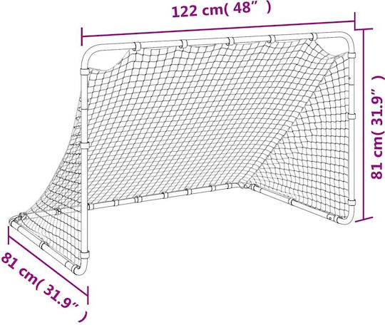 vidaXL Футболна Врата 122x81x81см 1 Брой