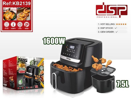 DSP KB2139 Air Fryer 7.5lt Black