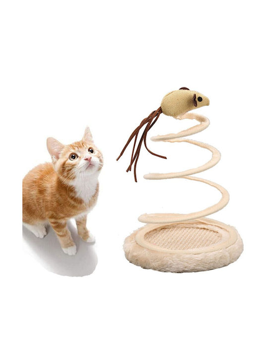 Katzenspielzeug Maus Beige