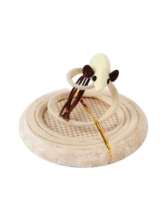 Katzenspielzeug Maus Beige
