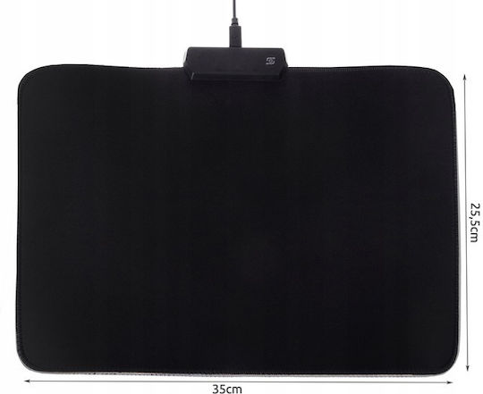ZY11253QWS41 Gaming Mauspad Medium (350mm) mit Handgelenkstütze Schwarz