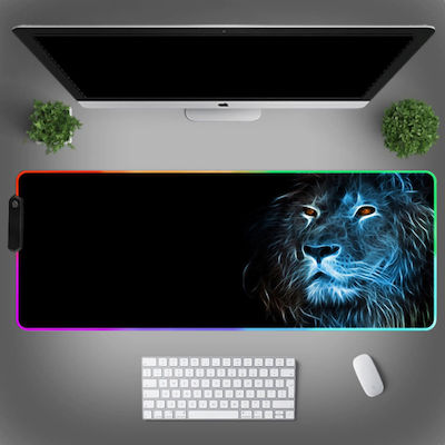 XXL Gaming Mouse Pad with RGB Lighting USB Black 900mm