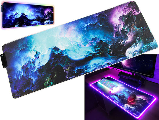 ZK16263QWS8 Gaming Mouse Pad XXL (800mm) με Στήριξη Καρπού και RGB Φωτισμό