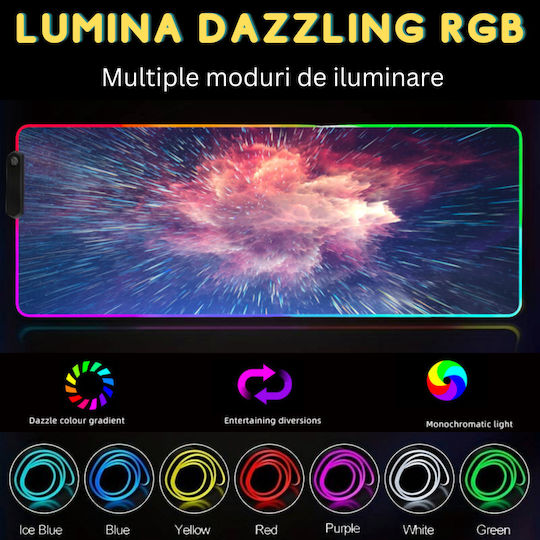 Gaming Mouse Pad XXL (900mm) με RGB Φωτισμό μέσω USB Μαύρο