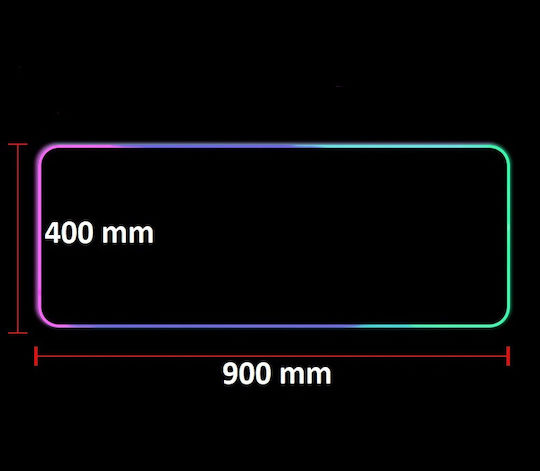 Gaming Mouse Pad XXL (900mm) με RGB Φωτισμό μέσω USB Μαύρο